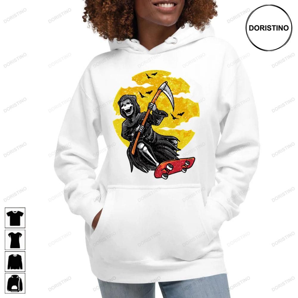 Ghost Skater Grim Reaper Skateboarding Trending Style